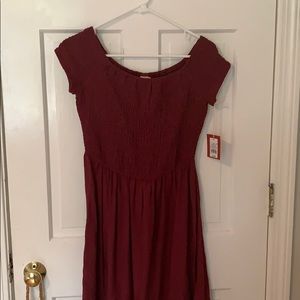 Red/pink short sleeve dress